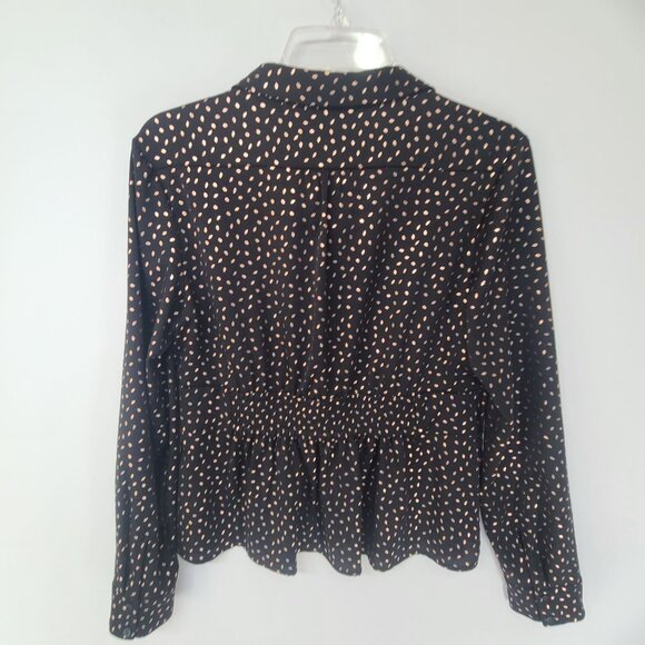 Ba&sh Women's Long Sleeve Button Up Top Black Size M - Picture 2 of 10